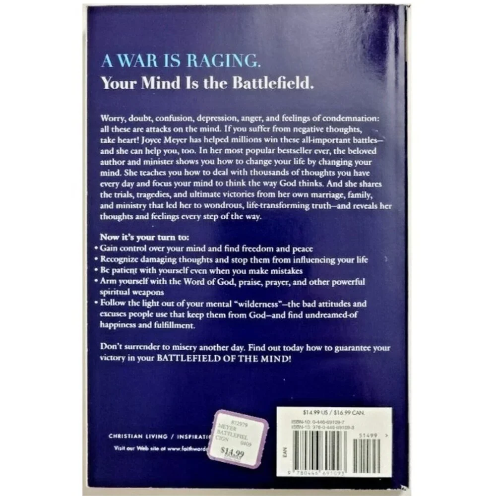 Battlefield of the Mind Winning the Battle in Your Mind & Study Guide -Meyer NEW